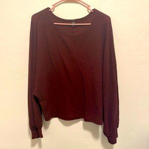 Maroon cotton sweater from Shein
